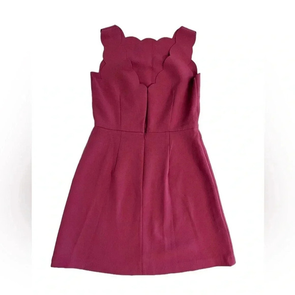 Loft Mini Scalloped Sleeveless  Pink Dress Size 0 - Picture 9 of 11